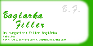 boglarka filler business card